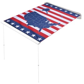 Carside Awning Canopy 8x10 Ft Waterproof Outdoor Gazebo Aluminum Frame Textile Fabric Contemporary DesignWarehouse: US