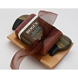 Beard Soap Grooming Giftset- BOGUE Chiefs Peak Blend Beard Wash-Clean & Defrizz w Avocado, Argan & Vitamin E oils Soothing Cedarwood & Rosemary with Sandalwood comb and tray