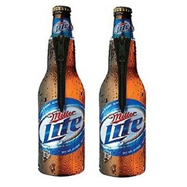Miller Lite Beer Bottle Suit Holder Cooler Huggie Coolie Kaddy Set of 2