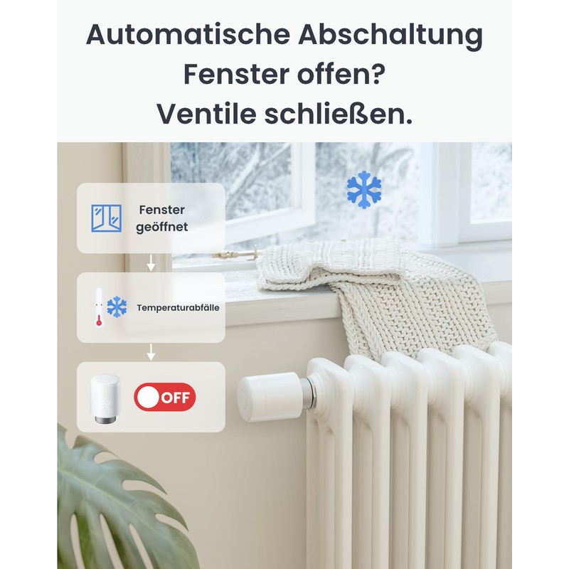 SwitchBot Smart Radiator Thermostat, Bluetooth Thermostat with App Scattering &