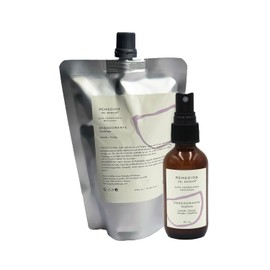 Remedios del Bosque Pack Desodorante Natural para Rellenar Unisex con Ingredientes Orgánicos 250 ML + Frasco Versión 60 ML, Libre de Aluminio. (Lavanda/Toronja)