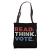 Vintage Read Think Vote 2025 Election Voting Voter Tote Bag
