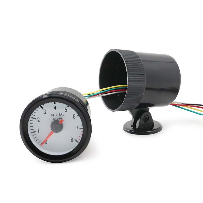 Tachometer Tach Gauge with Black Holder Cup for Auto Car
