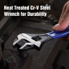 WORKPRO 8-Inch Adjustable Wrench, Cr-V Steel Wrench Metric & SAE