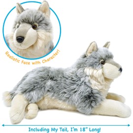 TigerHart Whitaker The Wolf - 14 Inch Stuffed Animal Plush Dog