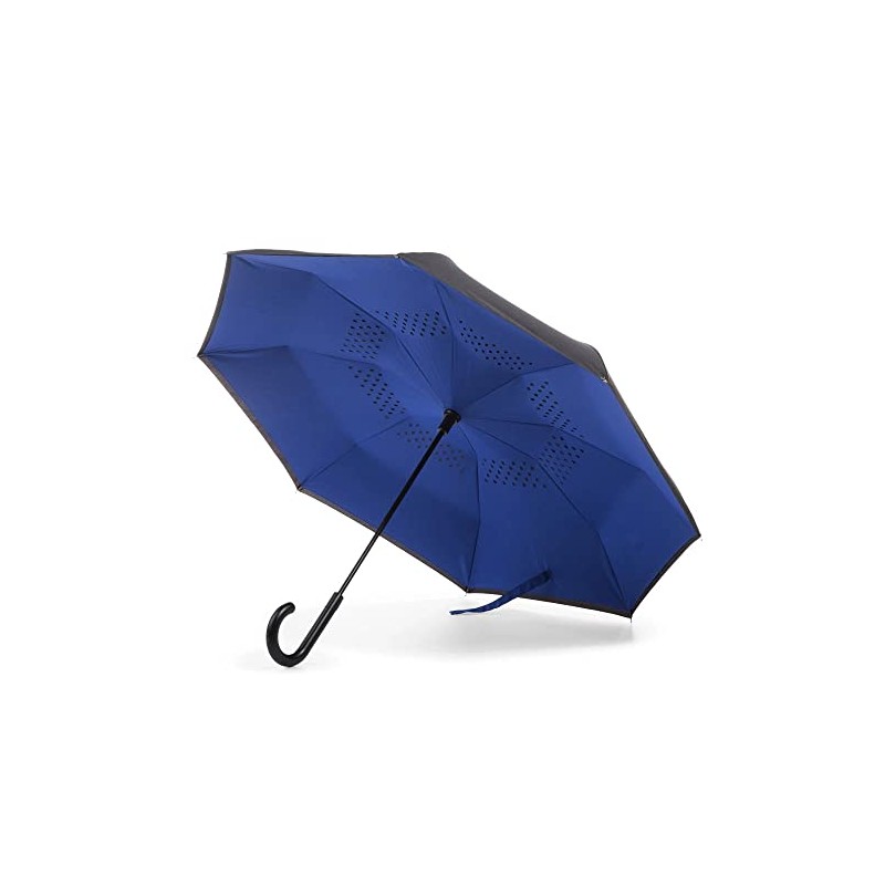 Totes InBrella - Reverse Close Umbrella with Invisible Water Repellent