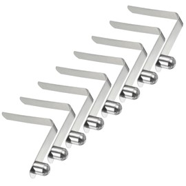 YOKIVE 8 Pcs Kayak Paddle Snaps, Pole Push Button Spring Clip Steel Hollow Button Locking Tubes Single Pin Great for Camping, Umbrellas (Silver, 0.43x0.35-Inch)