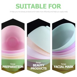 FOMIYES Spa Kit Silicone Bowl 5pcs Facial Masks Mixing Bowl Silicone Facial Mud Bowl Cosmetic Beauty Tool Condiment Bowl for Home Beauty Spa Salon White Cosmetic Spatula Silicone Bowl