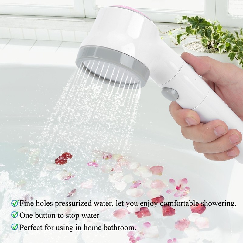 G1/2in Pressurized Shower Head Handheld Shower Sprayer Bathroom Showering Accessories