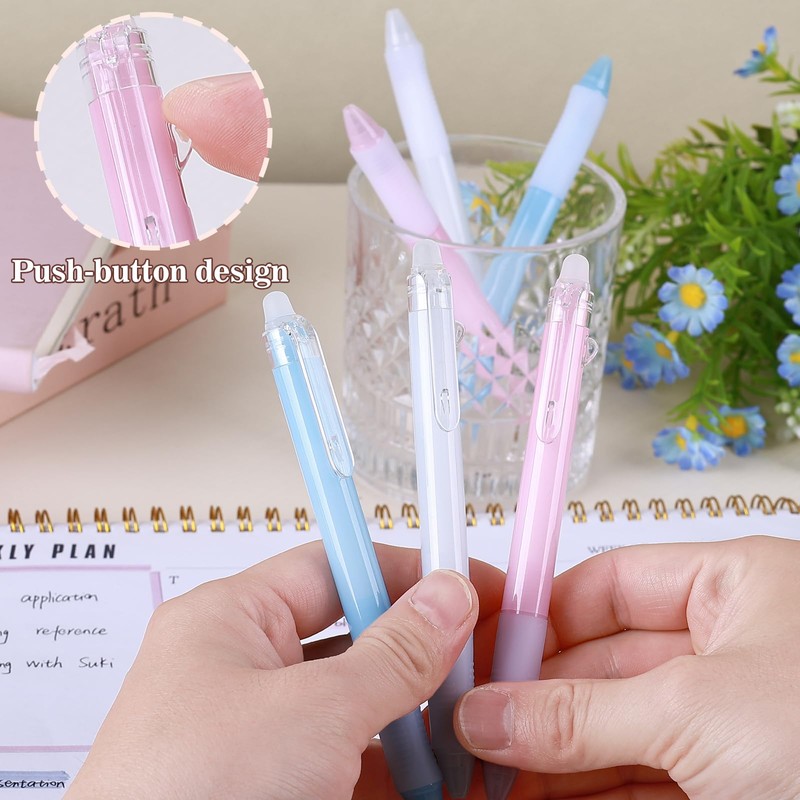 BAYTORY 6 Pcs Retractable Erasable Gel Pens, Rub Out Pens