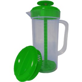 Salad Dressing Mixer with Measurements, 1 qt Capacity, Makes Ranch, Vinigretes, Italian & More. Emulsifies Ingredients Quickly, Multiple Color Options (Green w/Opt Lid)