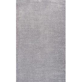 JONATHAN Y SEU100A-8 Haze Solid Low-Pile Indoor Area-Rug Casual Contemporary Solid Traditional Easy-Cleaning Bedroom Kitchen Living Room Non Shedding, 8 ft x 10 ft, Grey