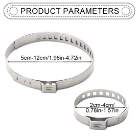 FDCGAS Universal Axle Boot Clamps - Pack of 10 20 mm to 120 mm Clamp Ear Clamp, Stainless Steel CV Hose Clamps Set, 5 x Large 5 x Small Axle CV Joint Boat Clamp Kit