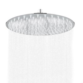 1 x Round Shower Head, Rain Shower Head Made of Stainless Steel, 360° Adjustable Self-Cleaning Waterproof Shower Head, Shower Head (8 Inches)