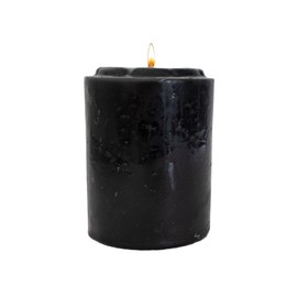 Velón liso de 500 gramos | 100% parafina | color a elegir | para rituales,meditación, decoración de hogar u oficina, eventos sociales |100% calidad | (Negro)