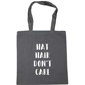 Hippowarehouse Hat Hair Don't Care Tote Shopping Gym Beach Bag 42cm x38cm, 10 litres