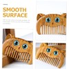 WOONEKY Sandalwood Hair Comb 2pcs Set Fine Tooth Small Combs
