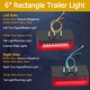 EXERAUO 6inch Boat Trailer Lights LED Kit, Submersible Trailer Light