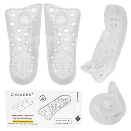New Gel Arch Support Heel Cup, Elastic Big Particle Enhanced Massage, Relieve Plantar Fasciitis&Achilles Tendonitis, Self-Adhesive Heel Pad, Shock Absorption for Sneaker Work Boot