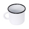 Madacha 2 Large Metal-Enamelled Mugs - White - 400 ml