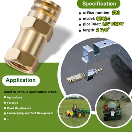 6542-1FBA Boomless Spray Nozzle 1/2" FPT Orifices #20, Half or Full Boomless Broadcast Nozzle(90° & 180° Caps), 5.9 GPM, 40 PSI