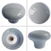 Perphin Ceramic Drawer Knobs 8 Pack Grey Porcelain Cabinet Pulls