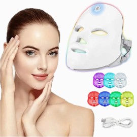Máscara De Terapia Facial Profesional Con 7 Colors Led Luz