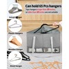 2 Pack Rigid Hanger Organizer, Triangle Hanger Storage with Lid,