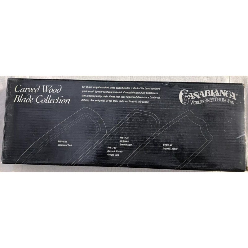Casablanca SET OF 5 Casablanca Fan Hand-Carved Replacement Blades *READ*