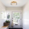 peskoe 17.3" Modern Gold Semi Flush Mount Ceiling Light Fixture