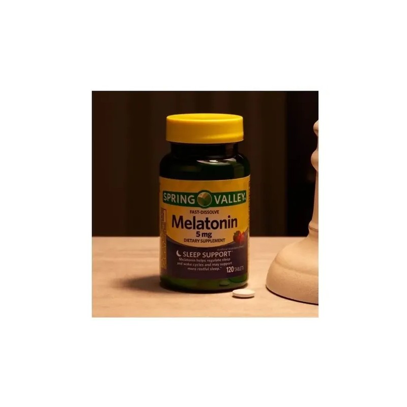 Melatonina 5mg 120cp Ayuda Dormir Suplemento Mejora Descanso Sabor Neutro