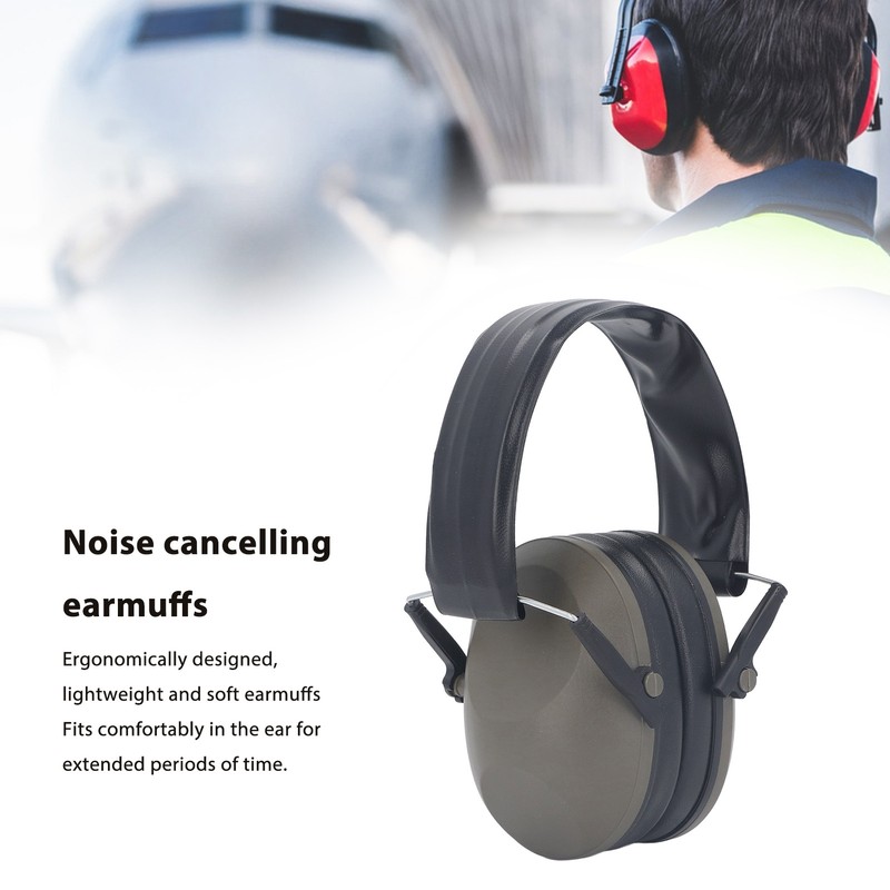 Noise Reduction Safety Ear Muffs Hearing Protection Earmuffs Foldable Sound