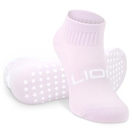 Women's Ankle Non-Slip Grip Socks for Gym, Yoga, and Sports - Anti-Slip Workout Socks, Breathable Design, Available in Adult Sizes - Soft Purple