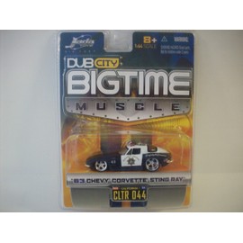 Jada Dub City Big Time Muscle Yellow Racing 63 Chevy Corvette Sting Ray 1:64 Die Cast Car