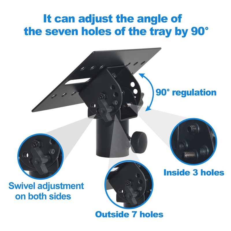 Howonder Speaker Stand Adapter, Adjustable All Metal 35mm Speaker Adapter