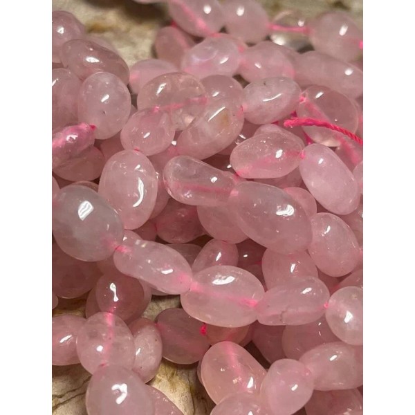 Unbranded Natural Rose Quartz Nuggets Beads Tumbled Stone 4~8x6~9x5~7mm about