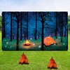 Camping Forest Scene Backdrops Campfire Centerpiece Artificial Fire Party Decoration