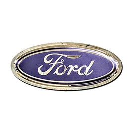 Ford Oval Logo Stainless Steel Wall Hanging Sign - Blue/Chrome (Small 18" x 8")