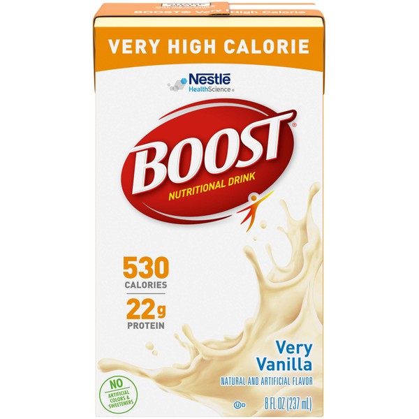 BOOST VHC-Flavor Vanilla Calories 530/ 237 mL Packaging 8 fl oz carton - Case of 27
