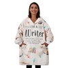 Writer Gifts, Wearable Flannel Writer Blanket Hoodie, Super Soft Warm