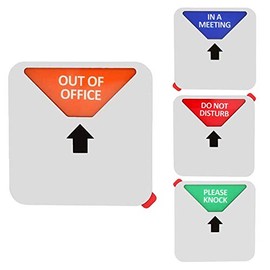 Office Privacy Sign,Do Not Disturb/Please Knock/Out of Office/in a Meeting Sign, Privacy Door Sign That Lets Others Know Whether You're Available Or Not(Square,Silver)