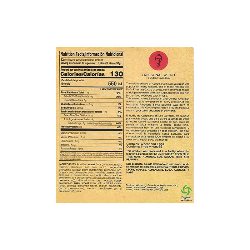 SANTA EDUVIGIS Pan Dulce Semita Salvadoreña (Semita de Piña, 2