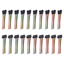 sourcing map Male to Female 8Pin Breadboard Jumper Wire 2.54mm Pitch Ribbon Cable 20cm Long Electronics Breadboard Ribbon Cables for Breadboard Electronic Projects Pack of 10