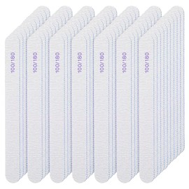 200 limas de uñas de grano 100/180 de doble cara, limas de uñas reutilizables para uñas acrílicas, herramientas profesionales de manicura para uñas ac