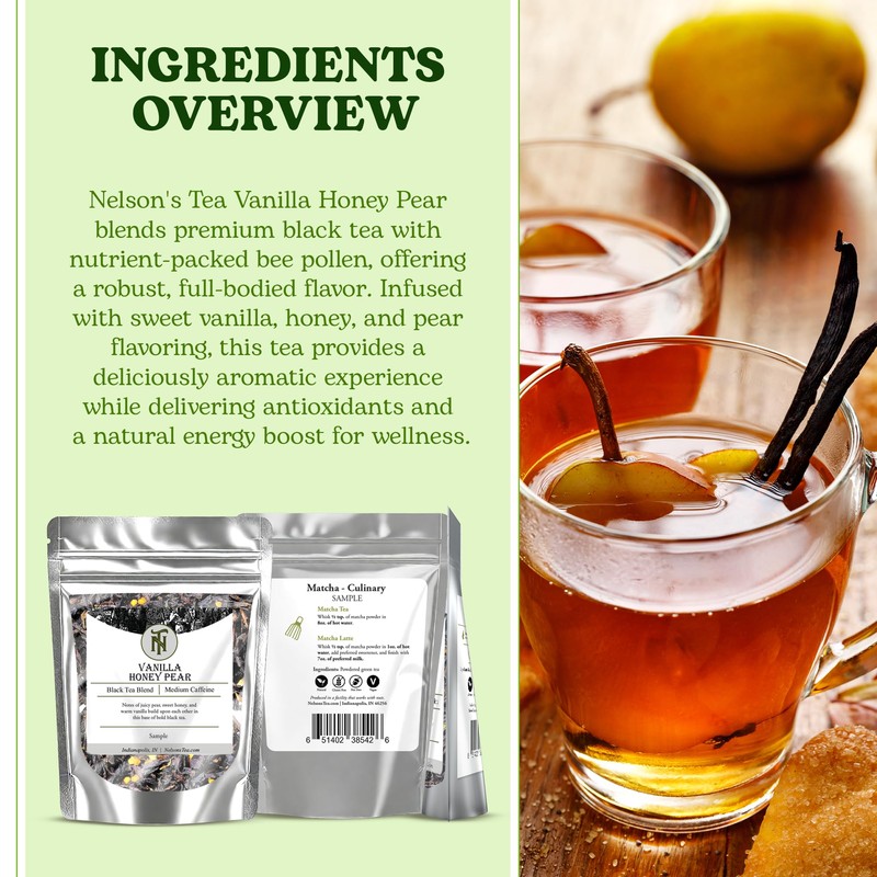 Nelson's Tea - Vanilla Honey Pear - Black Loose Leaf