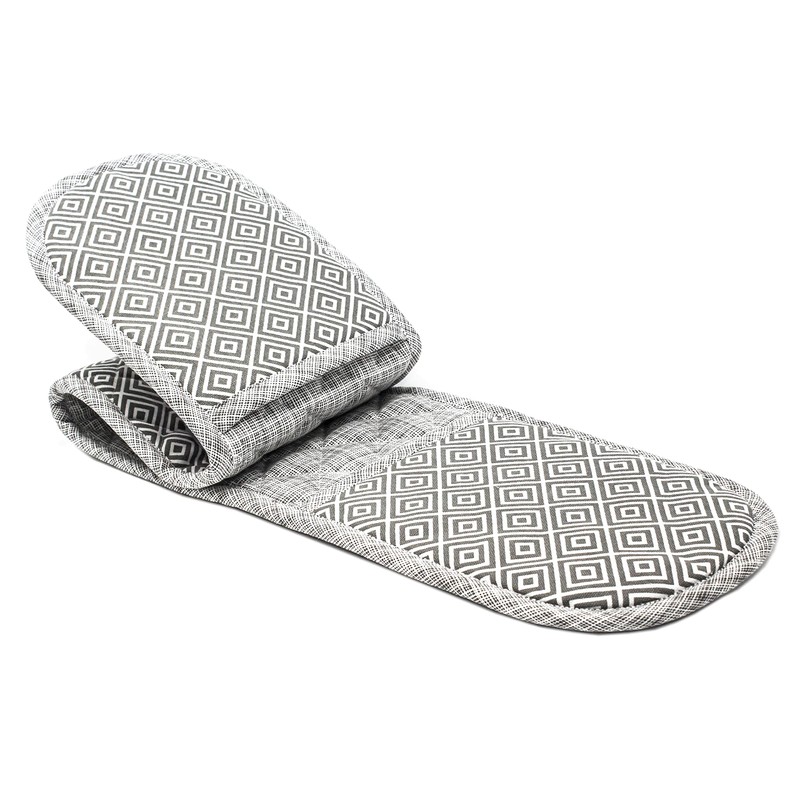 Clay Roberts Oven Gloves, Light Grey, Double Oven Mitts, Heat