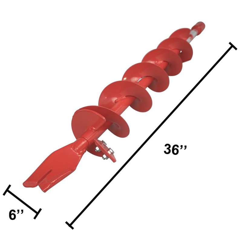 THUNDERBAY 6 Inch Diameter 36 Inch Long Earth Auger Bit