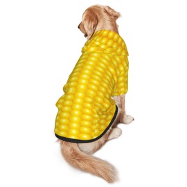 Fresh Ripe Corn Cobs Pattern Dog Clothes Hoodie Sweaters Sweatshirts Pet Costume for Medium and Large Dogs Cats Large