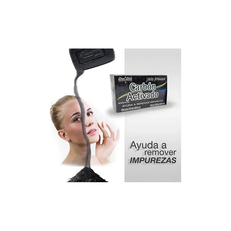 Jabon Artesanal Quita Puntos Negros Carbon Activado 100gr
