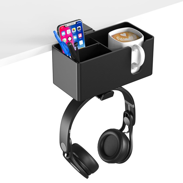 4 in 1 Desk Cup Holder with Storage - Clamp